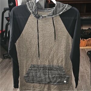 DEPARTWEST Men’s Sz Small Long Sleeve Hooded Shirt Light Weight BUCKLE